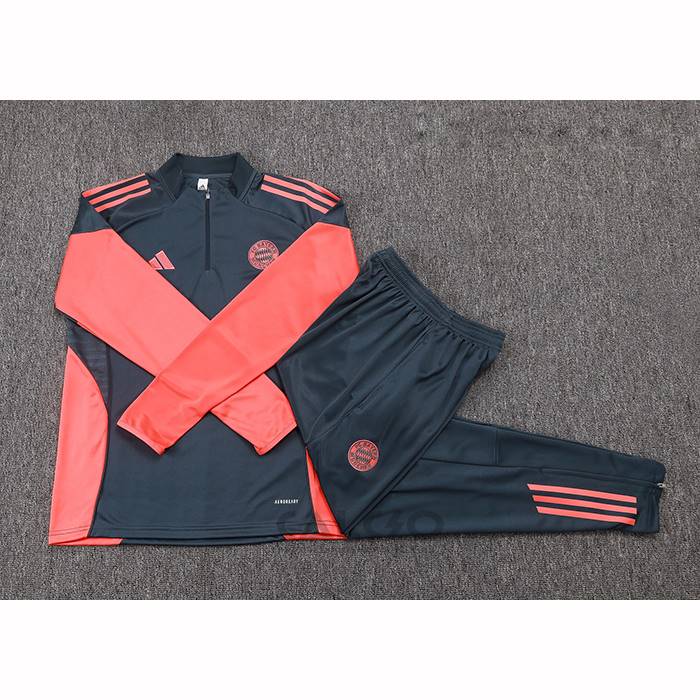 Tuta da Track di Felpa Bayern Monaco Bambino 2025-2026 Grigio Arancione